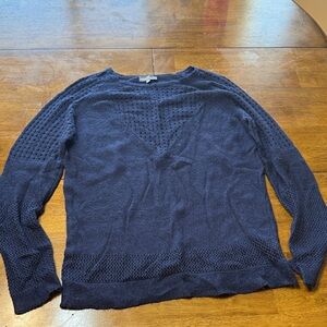 Market & Spruce Deep Blue Textured Knit Top